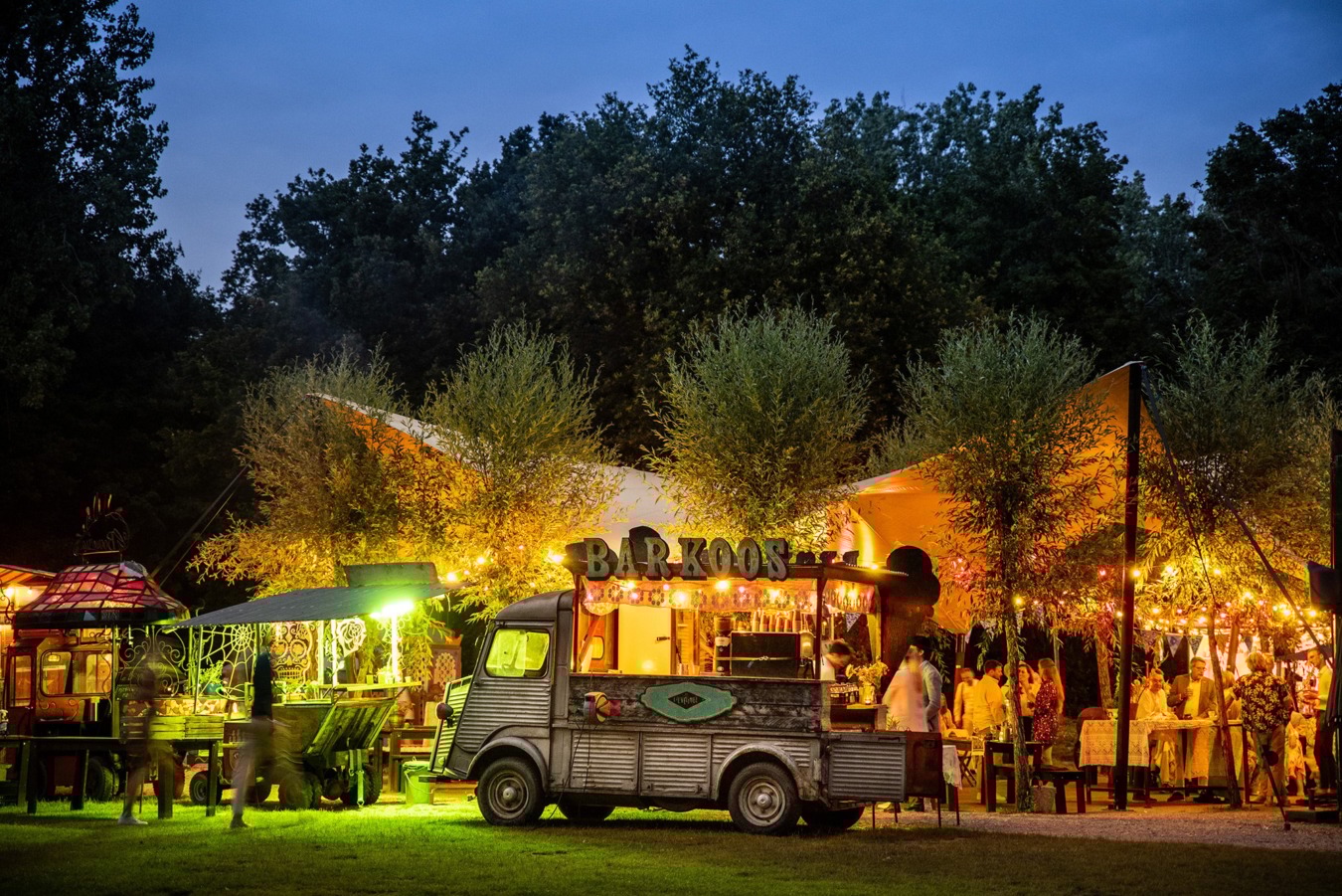 Een sfeervolle setting op camping De Lievelinge.