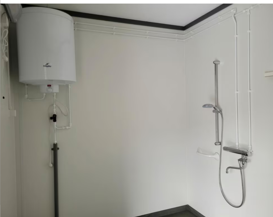 Boiler en douchecombinatie zorgkamer