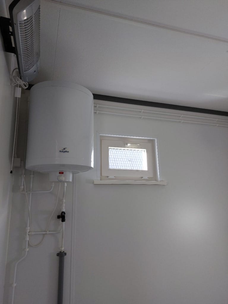 Boiler in een tweedehands woonunit