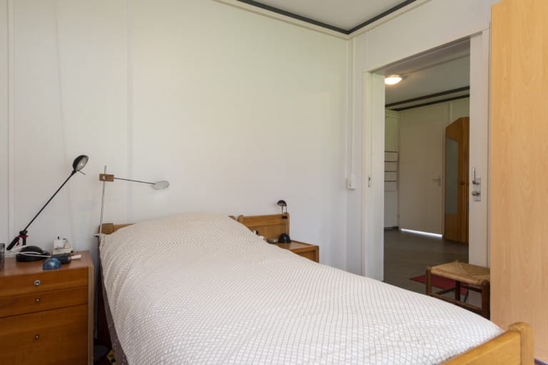 Ingerichte slaapkamer in mantelzorgwoning MB1 van Boxtom.