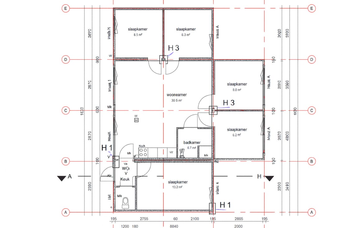 Plattegrond tweedehands woonunit