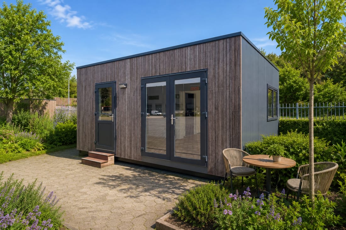 Luxe mantelzorgwoning op mooie locatie in voortuin.