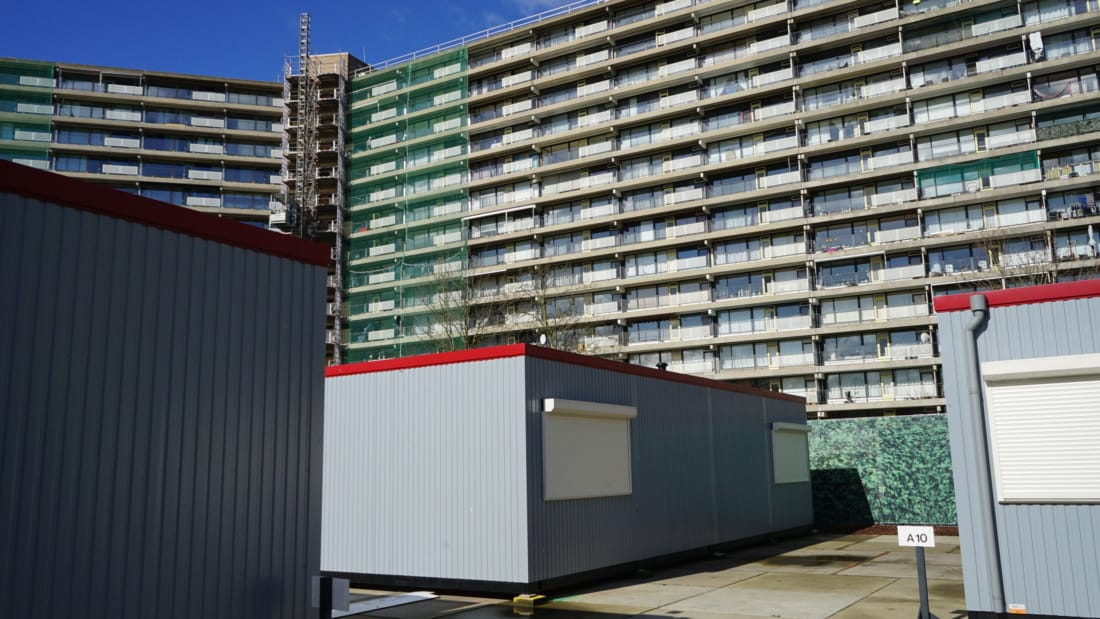 Wisselwoningen tijdens renovatieproject.