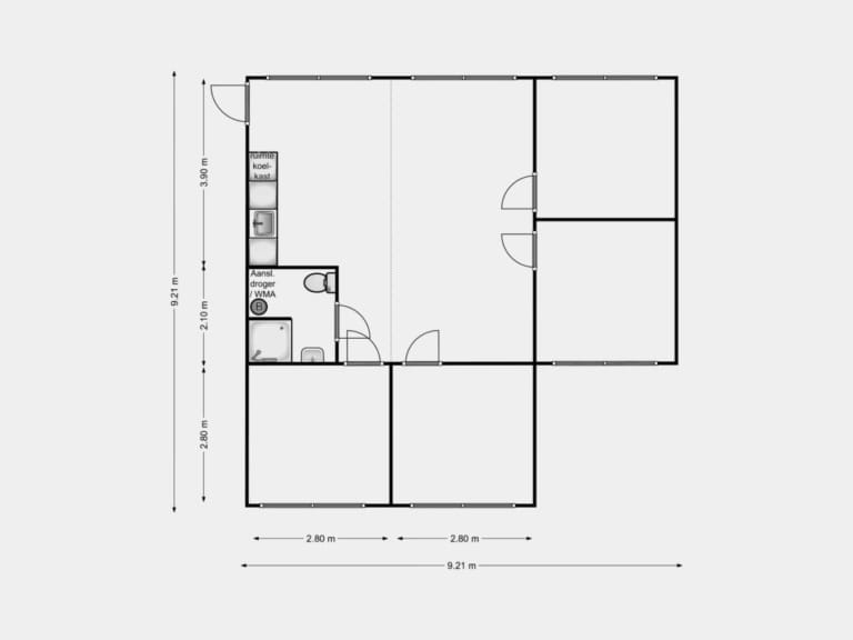 Plattegrond van een huisvestingsproject voor seizoenarbeiders