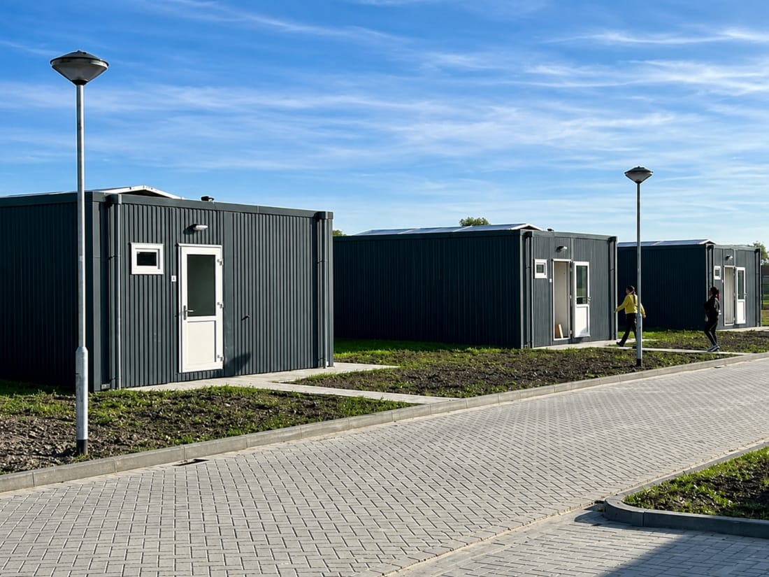 Skaeve Huse woningen naast elkaar.