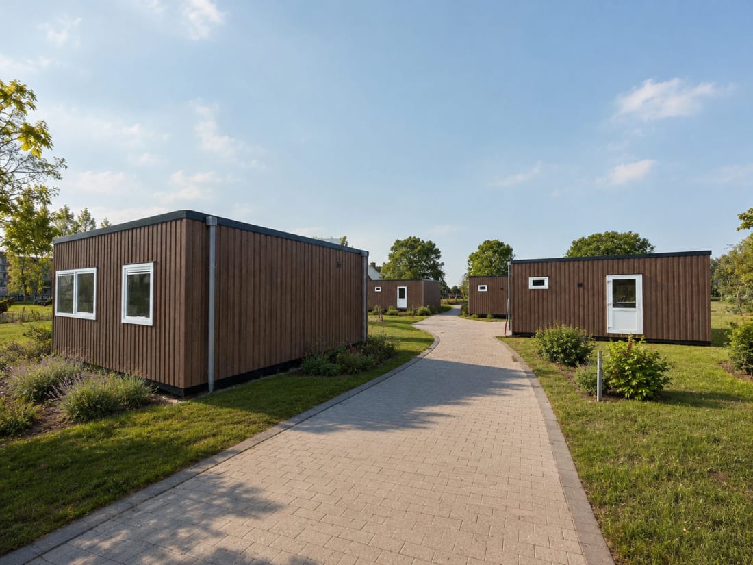 Vijf Skaeve Huse woningen voor een community
