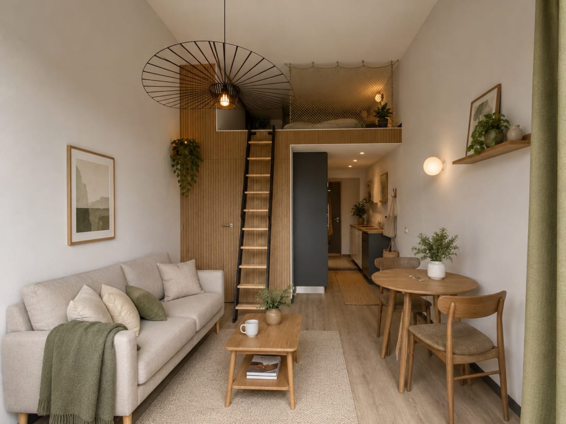 Mooie en luxe inrichting en interieur van Tiny House