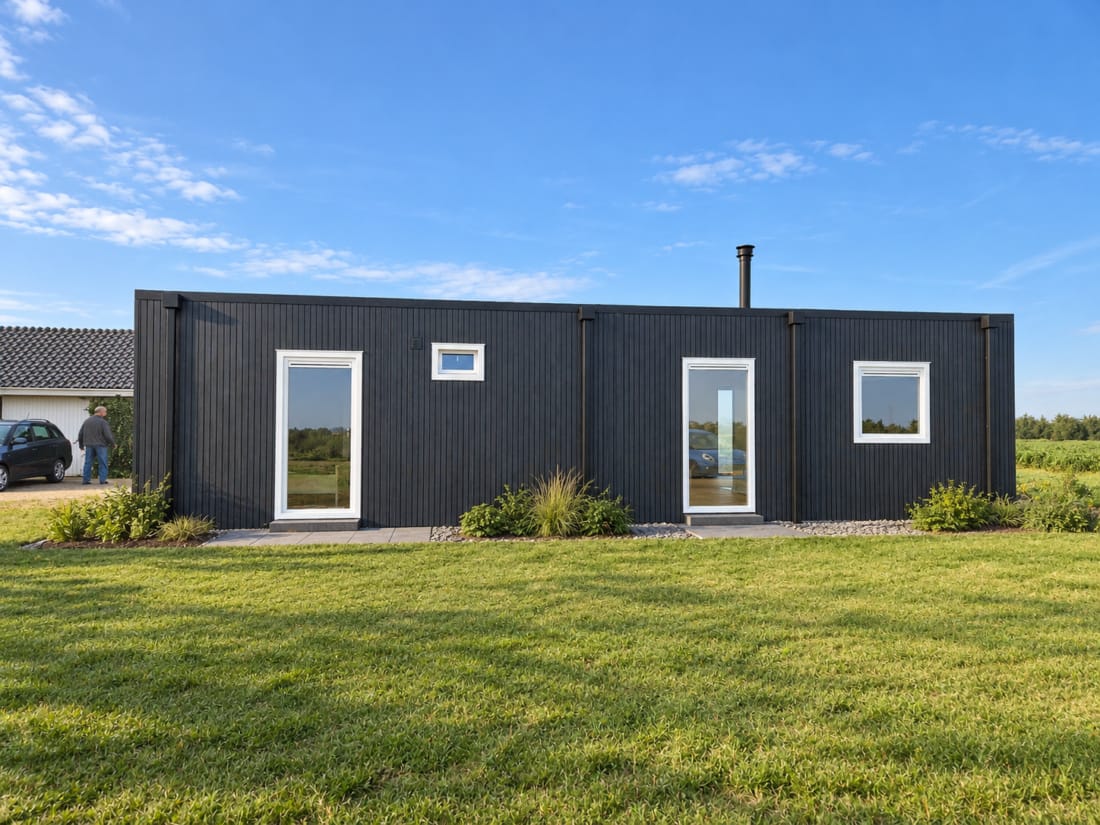 Luxe mantelzorgwoning met witte kozijnen